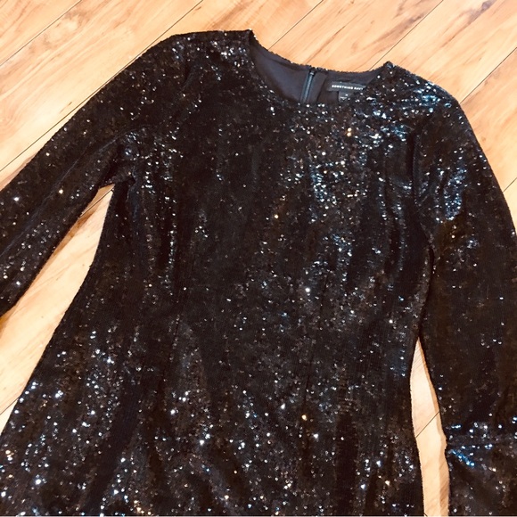 Something Navy sparkle sequin holiday New Years Eve dress black prom medium - Picture 2 of 6